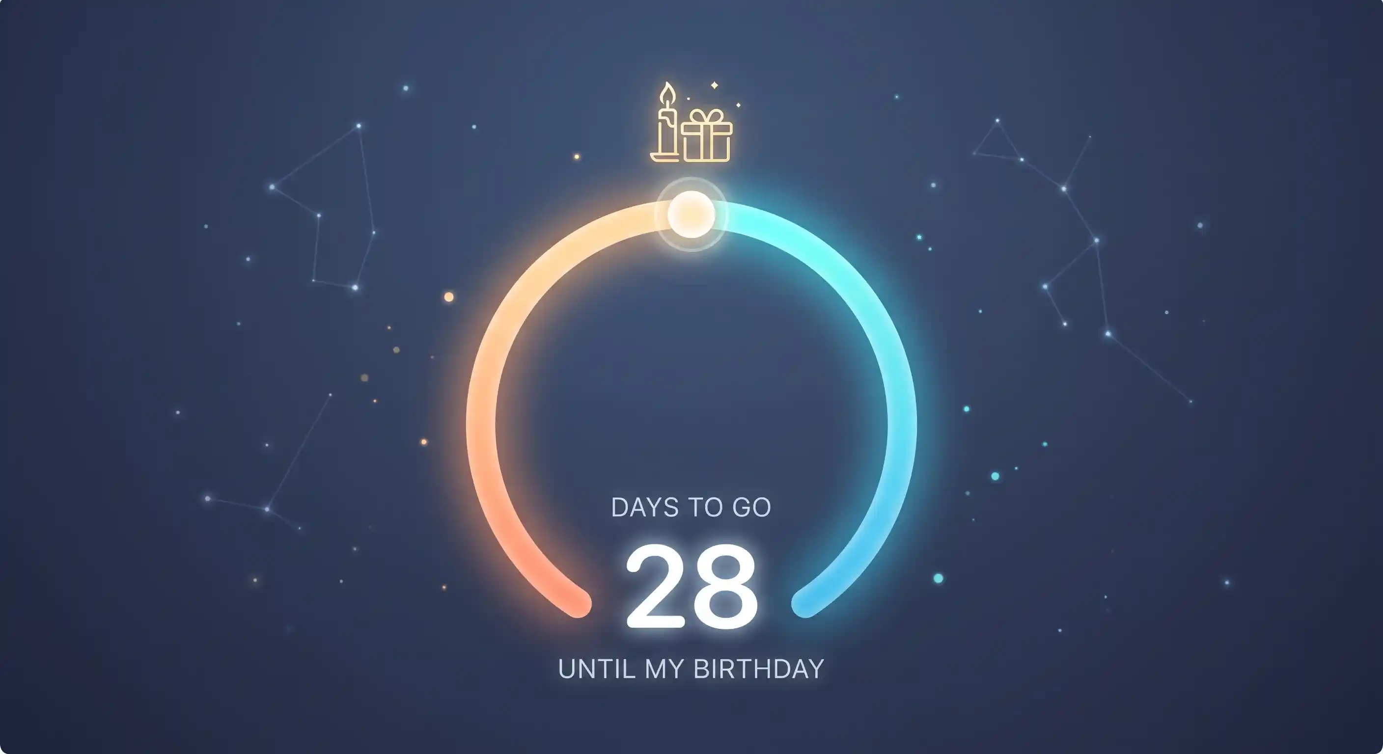 Countdown of days until your next birthday